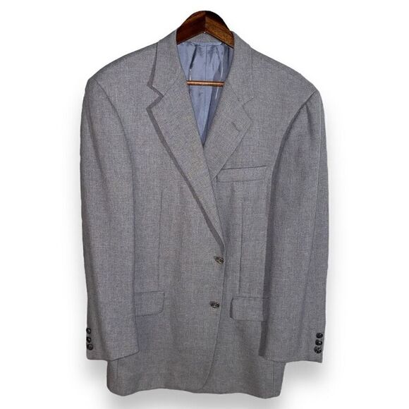 Hickey Freeman Bespoke Silver & Gray Blazer Size 43R - Picture 1 of 8